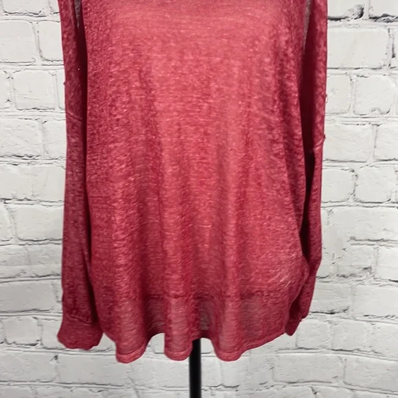 NWOT Free People Cold Shoulder Long-sleeve Top L